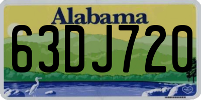 AL license plate 63DJ720