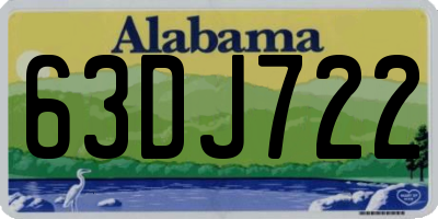 AL license plate 63DJ722