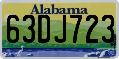 AL license plate 63DJ723