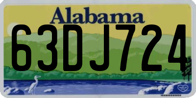 AL license plate 63DJ724