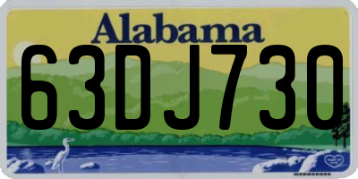 AL license plate 63DJ730