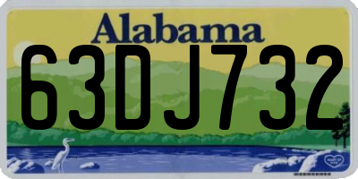AL license plate 63DJ732
