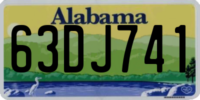 AL license plate 63DJ741