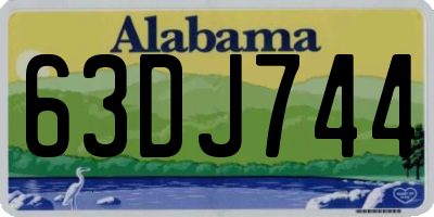 AL license plate 63DJ744