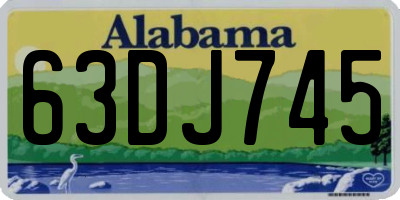 AL license plate 63DJ745