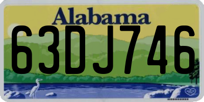AL license plate 63DJ746