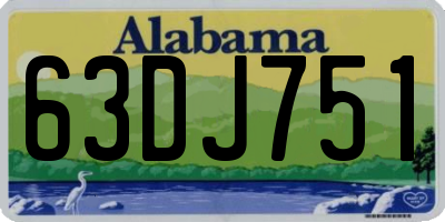 AL license plate 63DJ751
