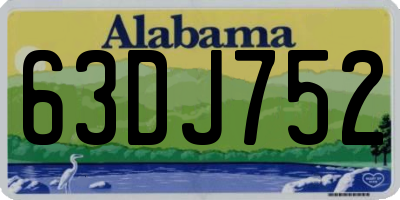 AL license plate 63DJ752