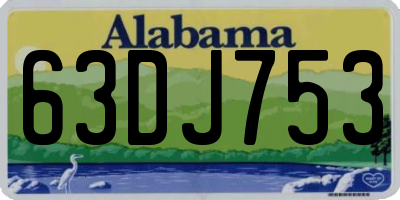 AL license plate 63DJ753