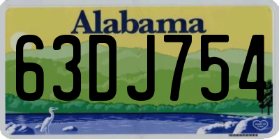 AL license plate 63DJ754