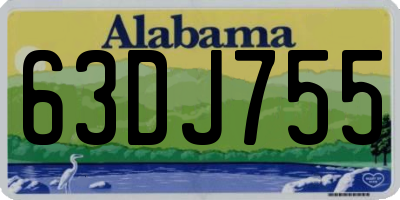 AL license plate 63DJ755
