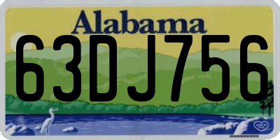 AL license plate 63DJ756