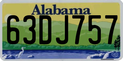 AL license plate 63DJ757
