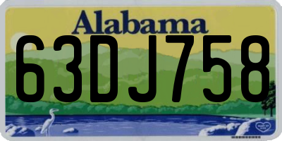 AL license plate 63DJ758