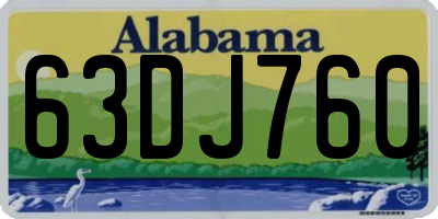 AL license plate 63DJ760