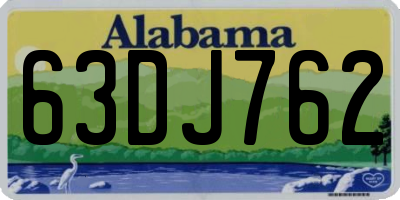 AL license plate 63DJ762
