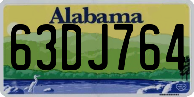 AL license plate 63DJ764