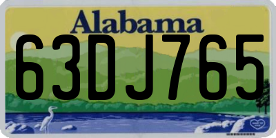 AL license plate 63DJ765