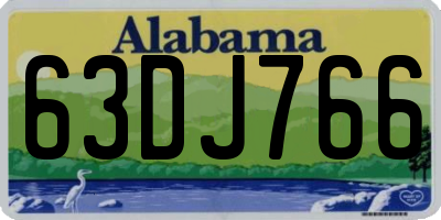 AL license plate 63DJ766