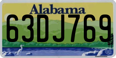 AL license plate 63DJ769