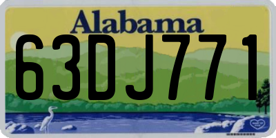 AL license plate 63DJ771