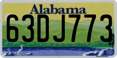 AL license plate 63DJ773