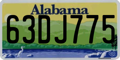 AL license plate 63DJ775