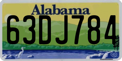 AL license plate 63DJ784