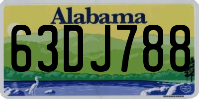 AL license plate 63DJ788