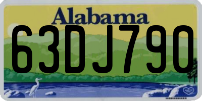 AL license plate 63DJ790