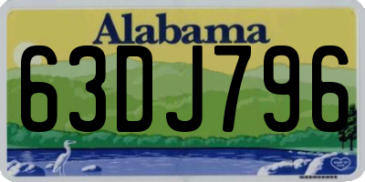 AL license plate 63DJ796