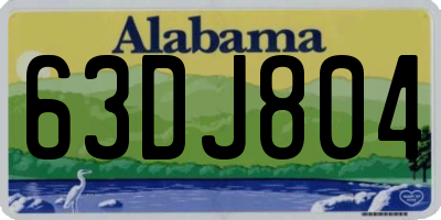 AL license plate 63DJ804