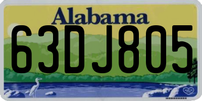 AL license plate 63DJ805