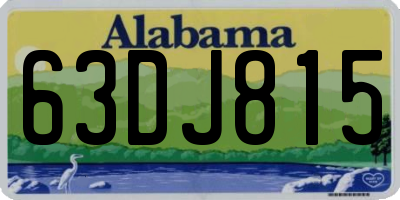 AL license plate 63DJ815