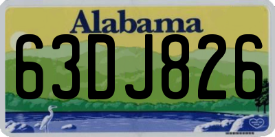 AL license plate 63DJ826