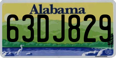 AL license plate 63DJ829