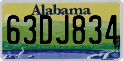 AL license plate 63DJ834