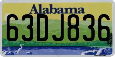 AL license plate 63DJ836