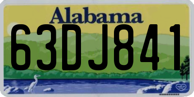 AL license plate 63DJ841
