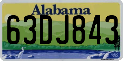 AL license plate 63DJ843
