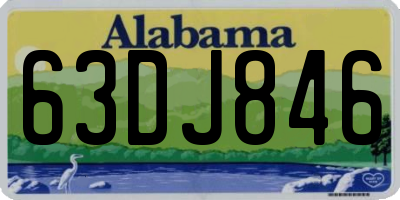 AL license plate 63DJ846