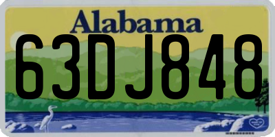 AL license plate 63DJ848
