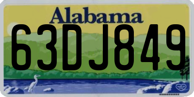AL license plate 63DJ849