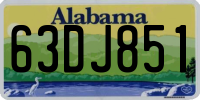 AL license plate 63DJ851