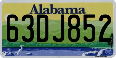 AL license plate 63DJ852
