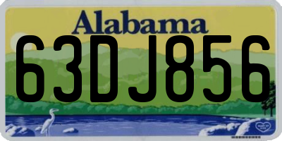 AL license plate 63DJ856