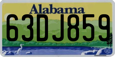 AL license plate 63DJ859