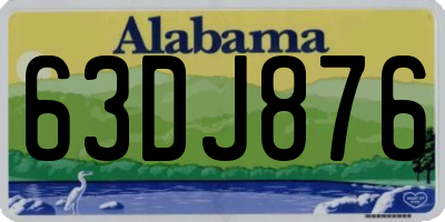 AL license plate 63DJ876