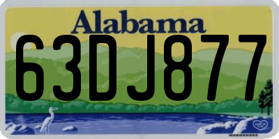 AL license plate 63DJ877