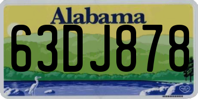 AL license plate 63DJ878